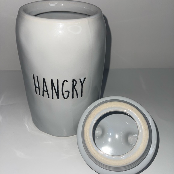 HANGRY SMALL CERAMIC CANISTER 6.69"H YUMMY COLLECTION FARMHOUSE DECOR - Picture 4 of 6